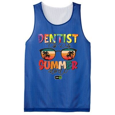 Vintage Tie Dye Dentist Off Duty Summer Vacay Mode On Meaningful Gift Mesh Reversible Basketball Jersey Tank