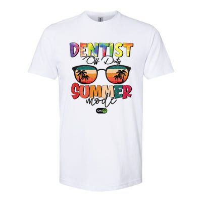 Vintage Tie Dye Dentist Off Duty Summer Vacay Mode On Meaningful Gift Softstyle CVC T-Shirt