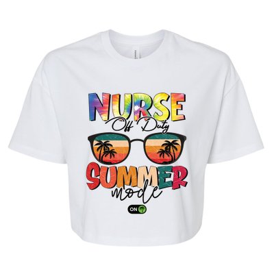 Vintage Tie Dye Nurse Off Duty Summer Vacay Mode On Meaningful Gift Bella+Canvas Jersey Crop Tee