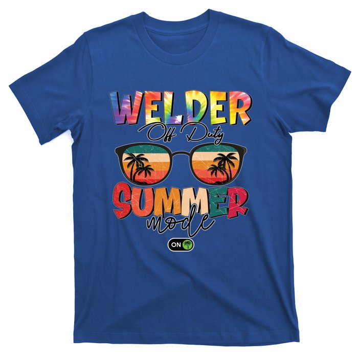 Vintage Tie Dye Welder Off Duty Summer Vacay Mode On Gift T-Shirt