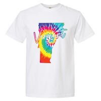 Vermont Tie Dye State Map Pride Hippie Vintage Retro Garment-Dyed Heavyweight T-Shirt