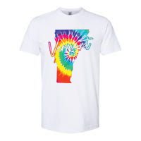 Vermont Tie Dye State Map Pride Hippie Vintage Retro Softstyle CVC T-Shirt