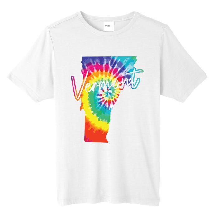 Vermont Tie Dye State Map Pride Hippie Vintage Retro Tall Fusion ChromaSoft Performance T-Shirt