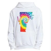 Vermont Tie Dye State Map Pride Hippie Vintage Retro Urban Pullover Hoodie