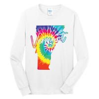 Vermont Tie Dye State Map Pride Hippie Vintage Retro Tall Long Sleeve T-Shirt