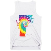 Vermont Tie Dye State Map Pride Hippie Vintage Retro Tank Top