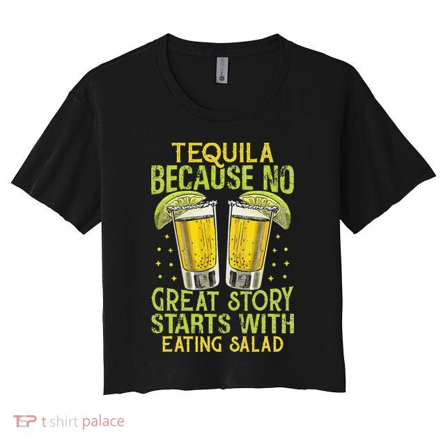 Vintage Tequila Drinkers Liquor Collections Drinking Buddy  Crop Top