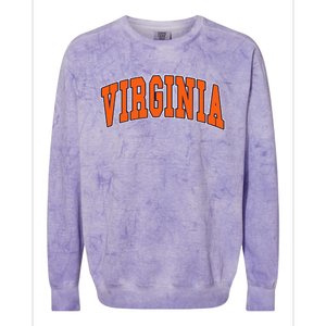 Virginia Throwback Design Classic Colorblast Crewneck Sweatshirt