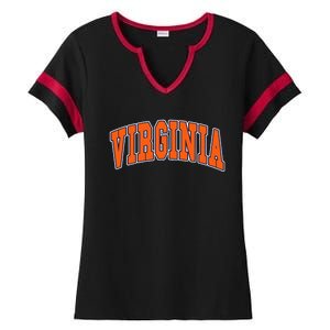 Virginia Throwback Design Classic Ladies Halftime Notch Neck Tee