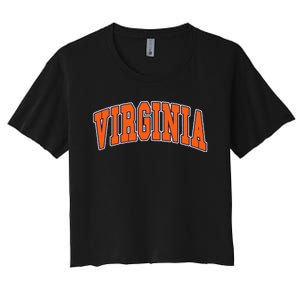 Virginia Throwback Design Classic Women's Crop Top Tee