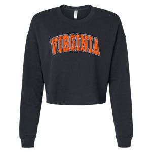 Virginia Throwback Design Classic Cropped Pullover Crew