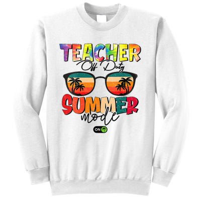 Vintage Tie Dye Teacher Off Duty Last Day Of School Summer Sweatshirt