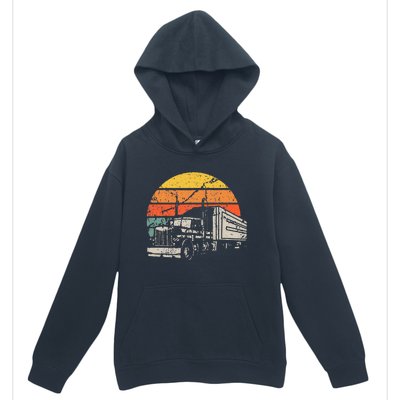 Vintage Truck Driver Gift Retro Sun Driving Trucker Urban Pullover Hoodie