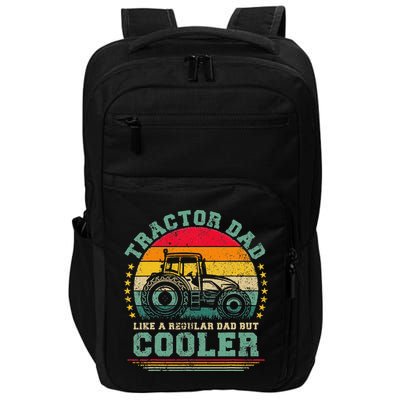 Vintage Tractor Dad Like A Regular Dad Tractor Father's Day Impact Tech Backpack