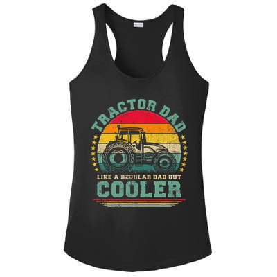 Vintage Tractor Dad Like A Regular Dad Tractor Father's Day Ladies PosiCharge Competitor Racerback Tank