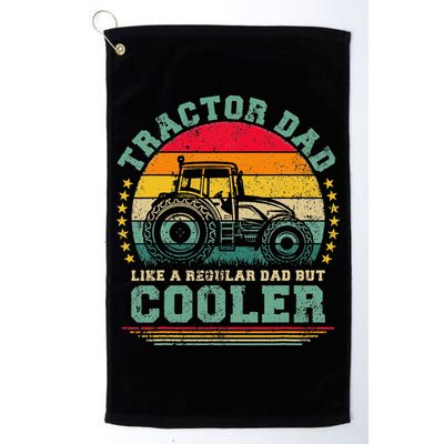 Vintage Tractor Dad Like A Regular Dad Tractor Father's Day Golf Towel