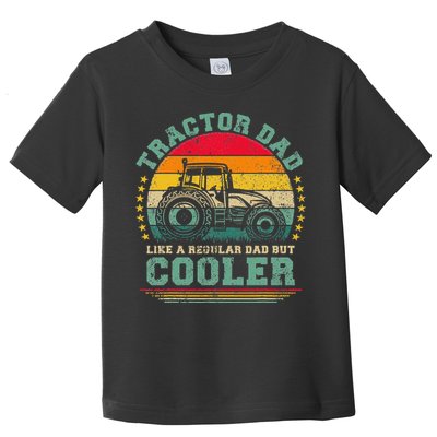 Vintage Tractor Dad Like A Regular Dad Tractor Father's Day Toddler T-Shirt