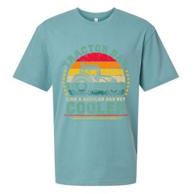 Vintage Tractor Dad Like A Regular Dad Tractor Father's Day Sueded Cloud Jersey T-Shirt