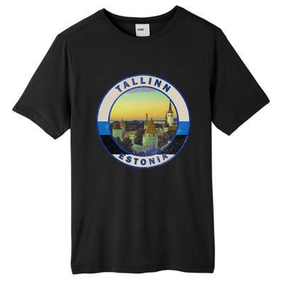 Vintage Tallinn Estonia Retro European City Tall Fusion ChromaSoft Performance T-Shirt