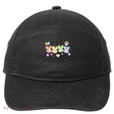 Vet Tech Easter Bunny Veterinary Assistant Easter Egg VT 7-Panel Snapback Hat