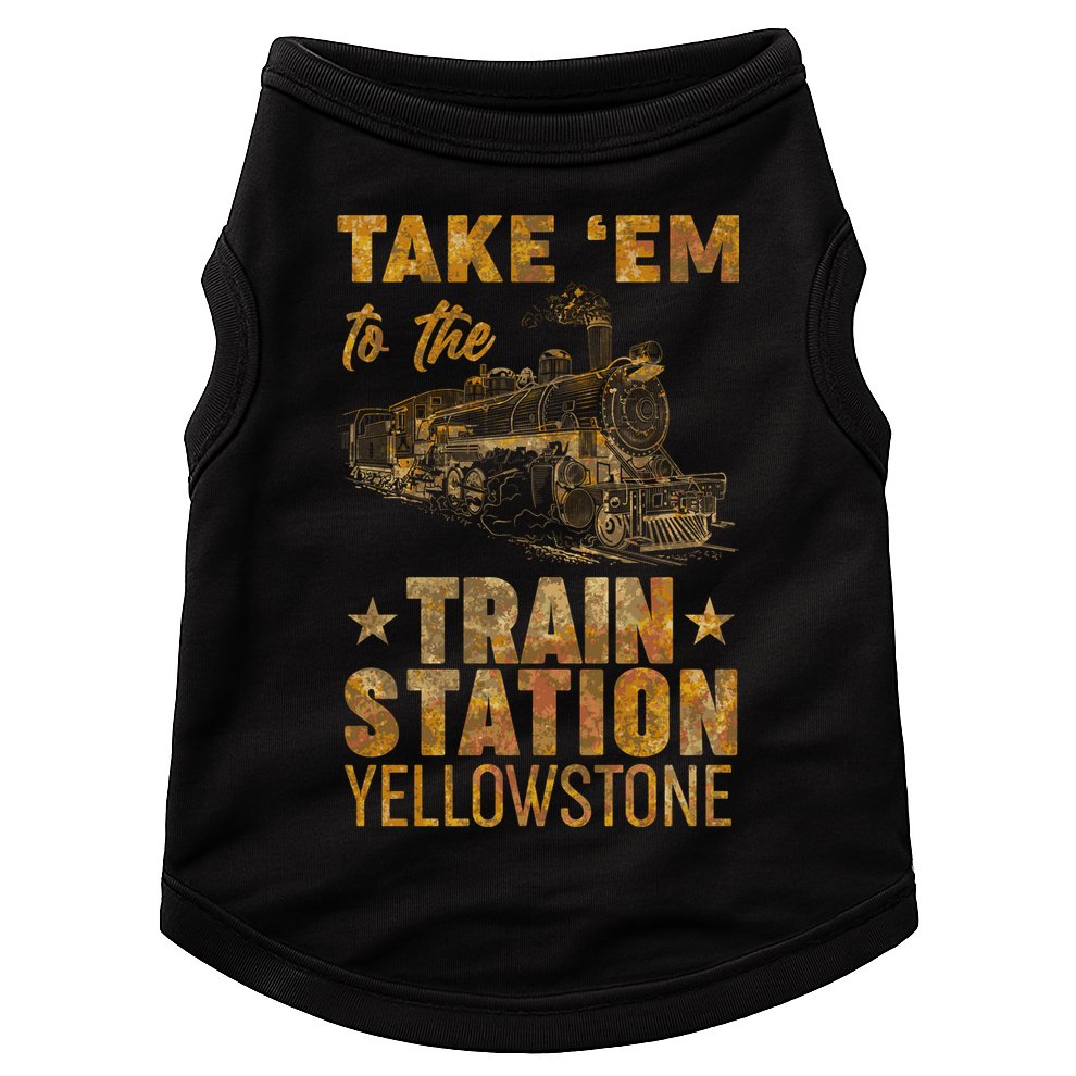 Vintage Take Em To The Train Station Doggie Tank