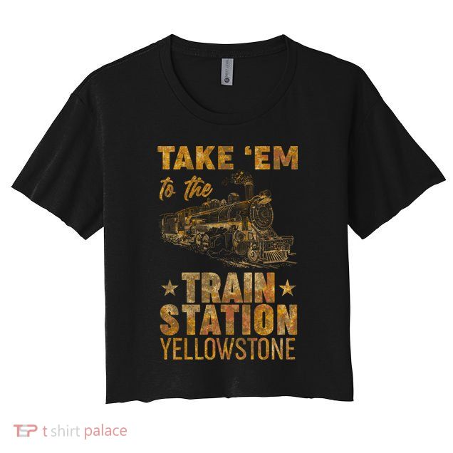 Vintage Take Em To The Train Station Crop Top