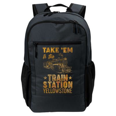 Vintage Take Em To The Train Station Backpack