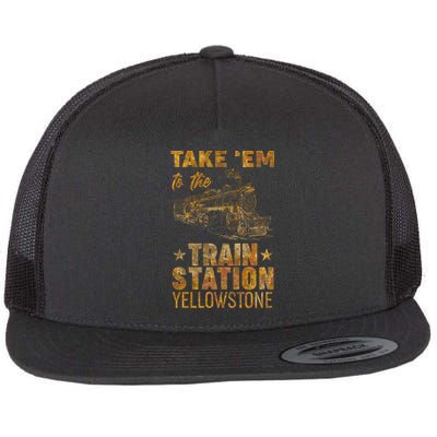 Vintage Take Em To The Train Station Flatbill Hat