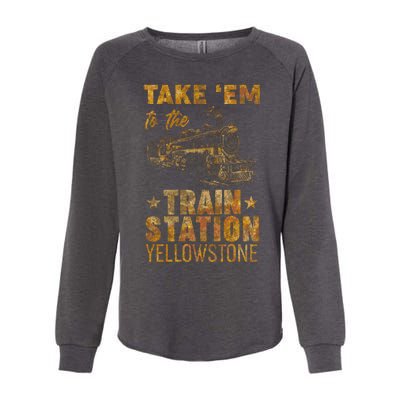 Vintage Take Em To The Train Station Womens California Wash Sweatshirt