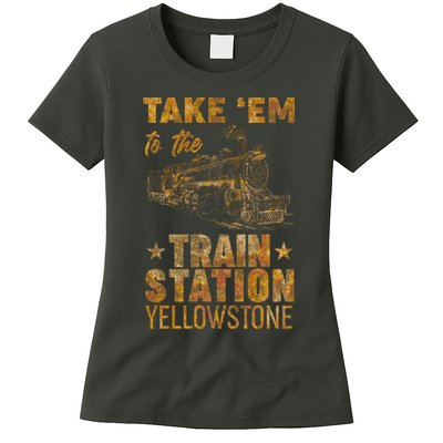 Vintage Take Em To The Train Station Womens T-Shirt