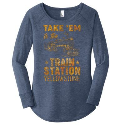 Vintage Take Em To The Train Station Women's Perfect Tri Tunic Long Sleeve Shirt