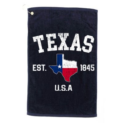 Vintage Texas Est 1845 Texas State Flag Map Texan Pride Platinum Collection Golf Towel