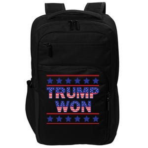 Victory Triumph Election Winner 2024 Trump Won American Flag Impact Tech Backpack