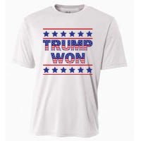 Victory Triumph Election Winner 2024 Trump Won American Flag Cooling Performance Crew T-Shirt