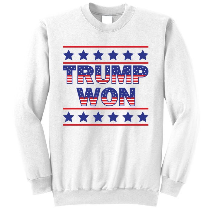 Victory Triumph Election Winner 2024 Trump Won American Flag Sweatshirt