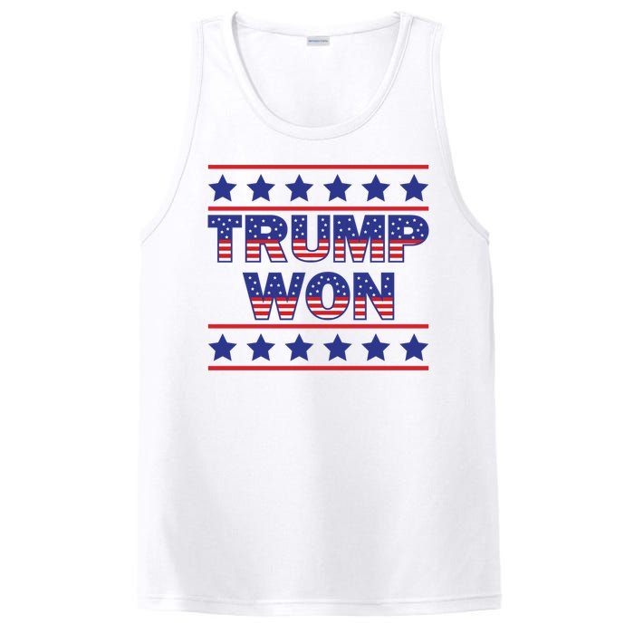 Victory Triumph Election Winner 2024 Trump Won American Flag PosiCharge Competitor Tank