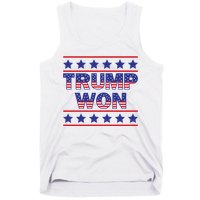 Victory Triumph Election Winner 2024 Trump Won American Flag Tank Top