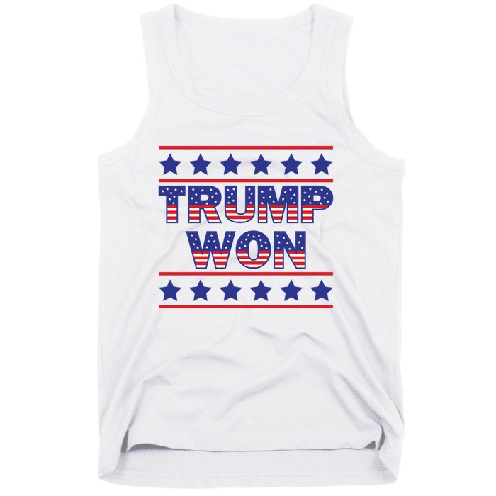 Victory Triumph Election Winner 2024 Trump Won American Flag Tank Top