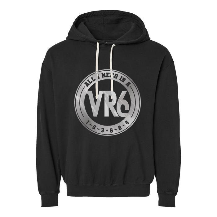 Vr6 Turbo Engine 1 5 3 6 2 4 Car Tuning Six Cylinder Vr6 Garment-Dyed Fleece Hoodie