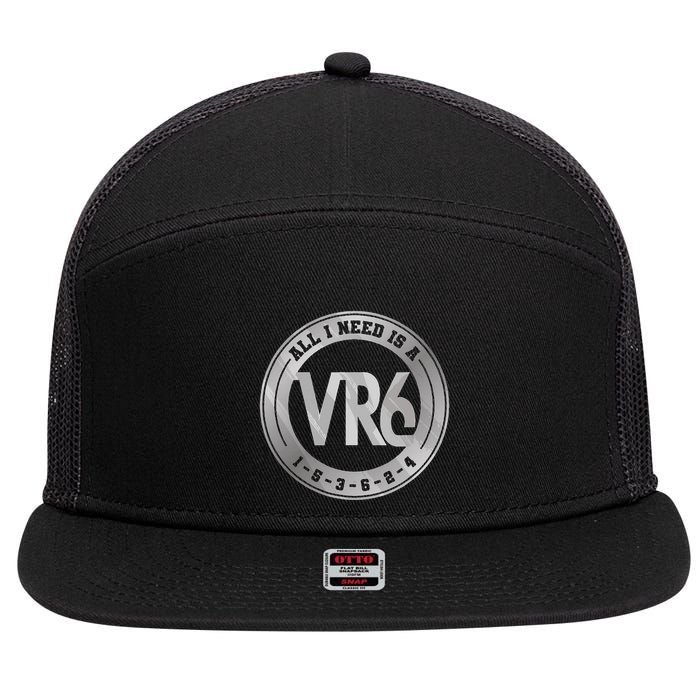 Vr6 Turbo Engine 1 5 3 6 2 4 Car Tuning Six Cylinder Vr6 7 Panel Mesh Trucker Snapback Hat