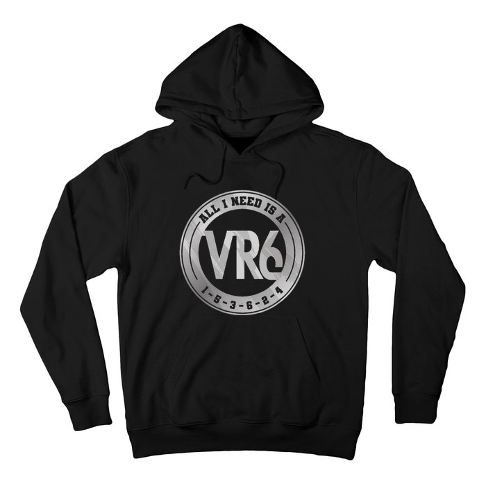 Vr6 Turbo Engine 1 5 3 6 2 4 Car Tuning Six Cylinder Vr6 Hoodie