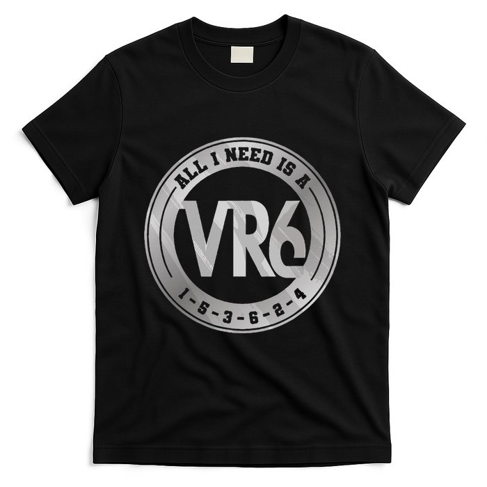 Vr6 Turbo Engine 1 5 3 6 2 4 Car Tuning Six Cylinder Vr6 T-Shirt