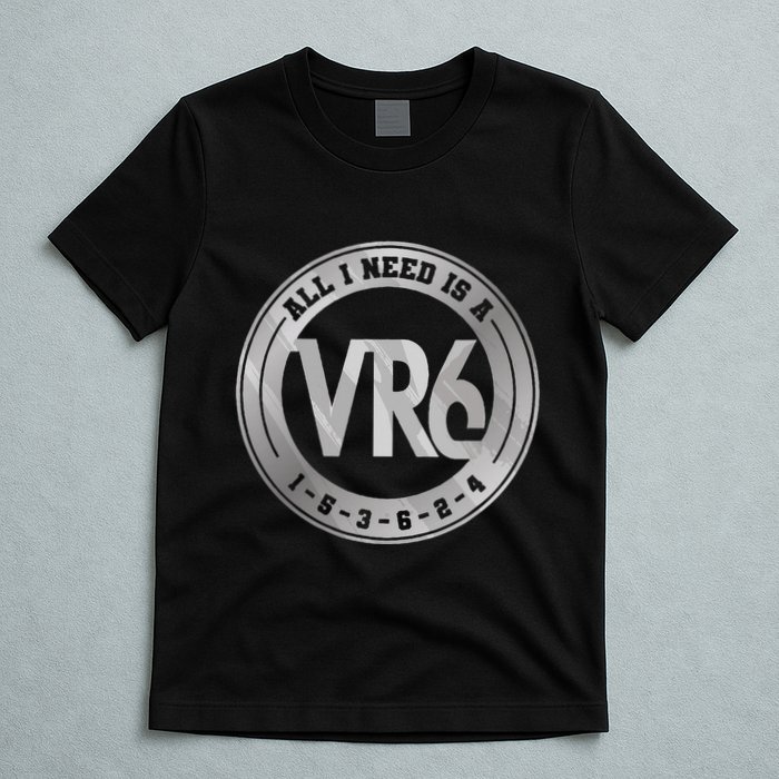 Vr6 Turbo Engine 1 5 3 6 2 4 Car Tuning Six Cylinder Vr6 T-Shirt