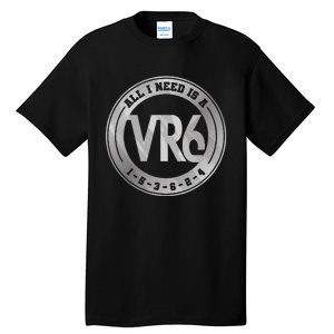 Vr6 Turbo Engine 1 5 3 6 2 4 Car Tuning Six Cylinder Vr6 Tall T-Shirt