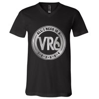 Vr6 Turbo Engine 1 5 3 6 2 4 Car Tuning Six Cylinder Vr6 V-Neck T-Shirt