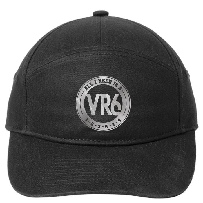 Vr6 Turbo Engine 1 5 3 6 2 4 Car Tuning Six Cylinder Vr6 7-Panel Snapback Hat