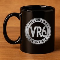 Vr6 Turbo Engine 1 5 3 6 2 4 Car Tuning Six Cylinder Vr6 11oz C Handle Ceramic Mug