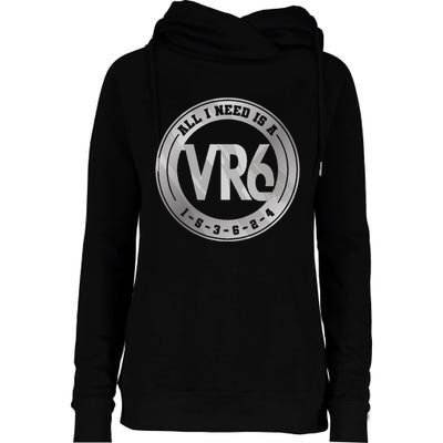 Vr6 Turbo Engine 1 5 3 6 2 4 Car Tuning Six Cylinder Vr6 Womens Funnel Neck Pullover Hood