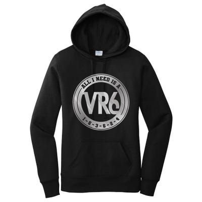 Vr6 Turbo Engine 1 5 3 6 2 4 Car Tuning Six Cylinder Vr6 Women's Pullover Hoodie