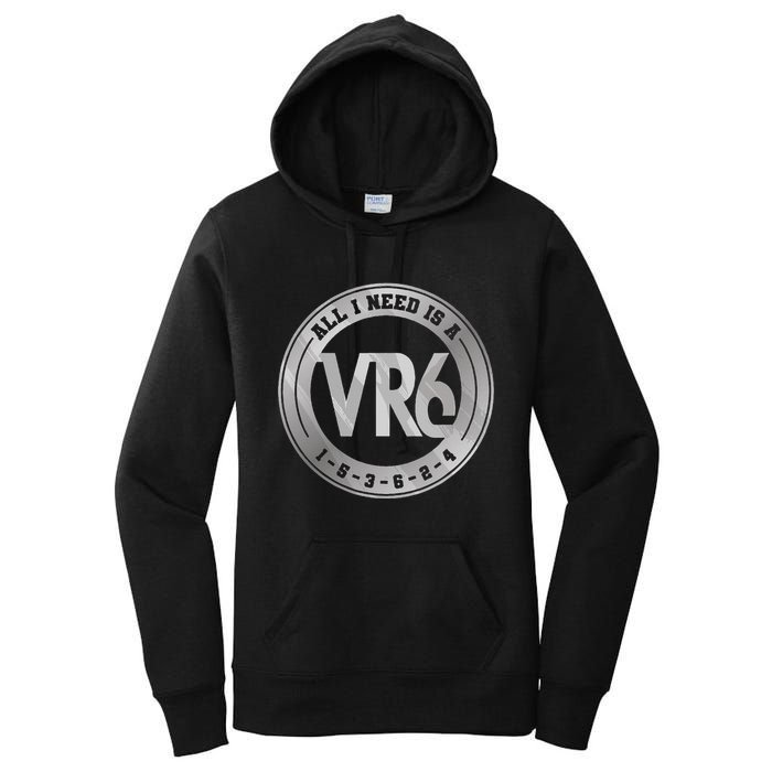 Vr6 Turbo Engine 1 5 3 6 2 4 Car Tuning Six Cylinder Vr6 Women's Pullover Hoodie